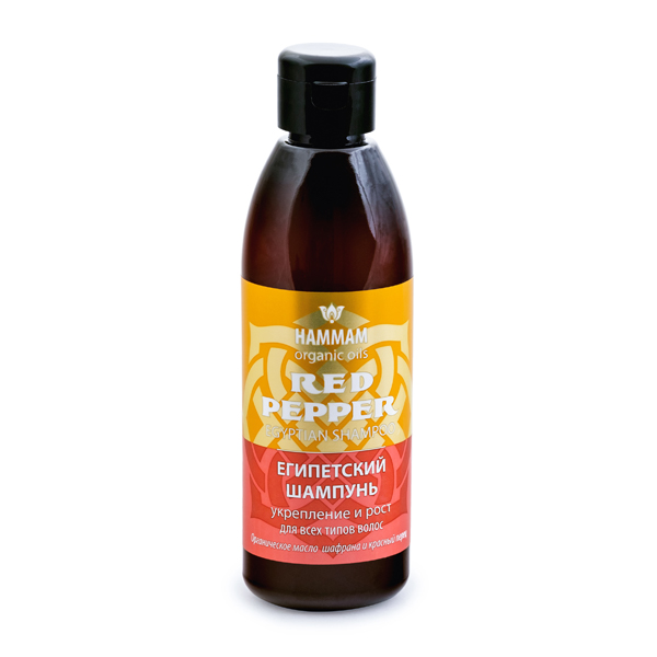 Египетский шампунь Red Pepper укрепление и рост для всех типов волос Hammam Organic Oils