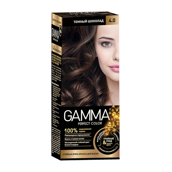 Стойкая крем-краска для волос Gamma Perfect Color «Темный шоколад 4.0»