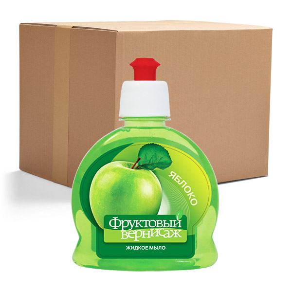 Жидкое мыло «Яблоко» «Фруктовый вернисаж» (упаковка 12 штук)