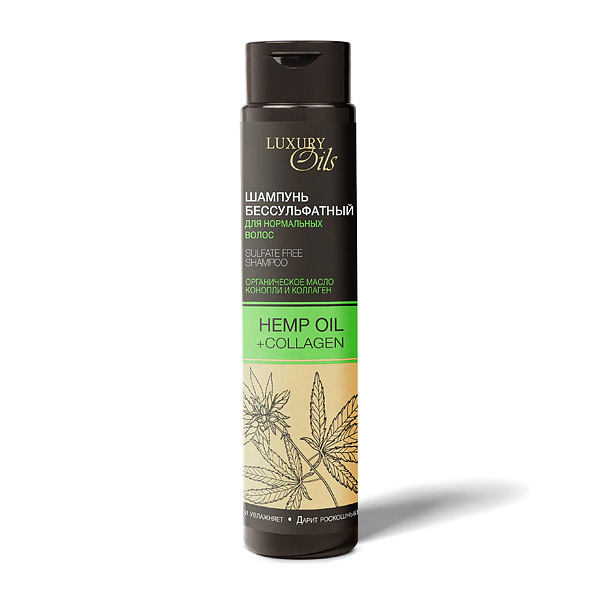 Бессульфатный шампунь Hemp Oil для нормальных волос Luxury Oils