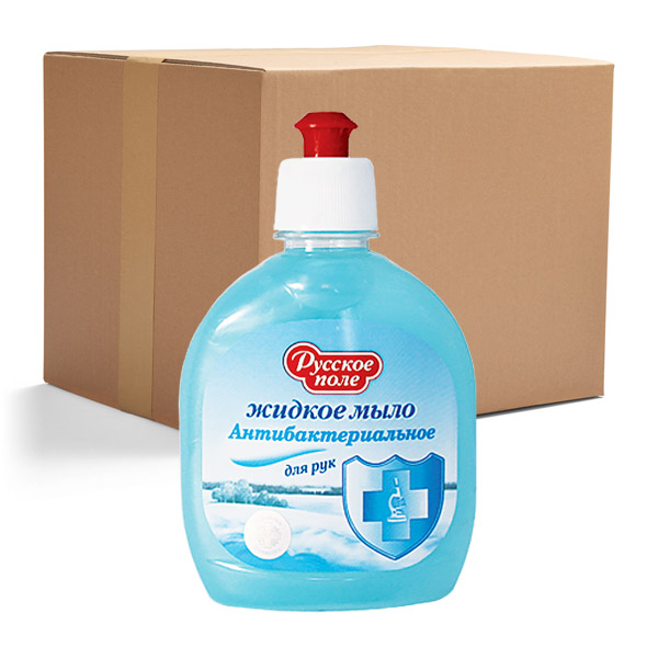 Жидкое мыло «Антибактериальное» «Русское поле» (упаковка 12 штук)