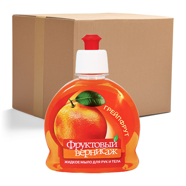 Жидкое мыло «Грейпфрут» «Фруктовый вернисаж» (упаковка  12 штук)