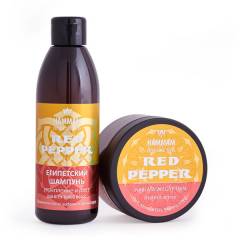 Набор египетской уходовой косметики Red Pepper для волос Hammam Organic Oils