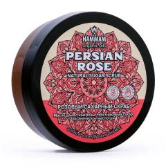 Персидский натуральный розовый сахарный скраб Persian Rose для тела Hammam Organic Oils